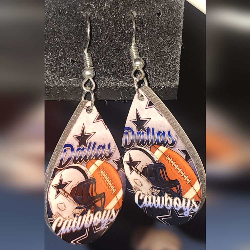 Dallas Cowboys Teardrop Earrings